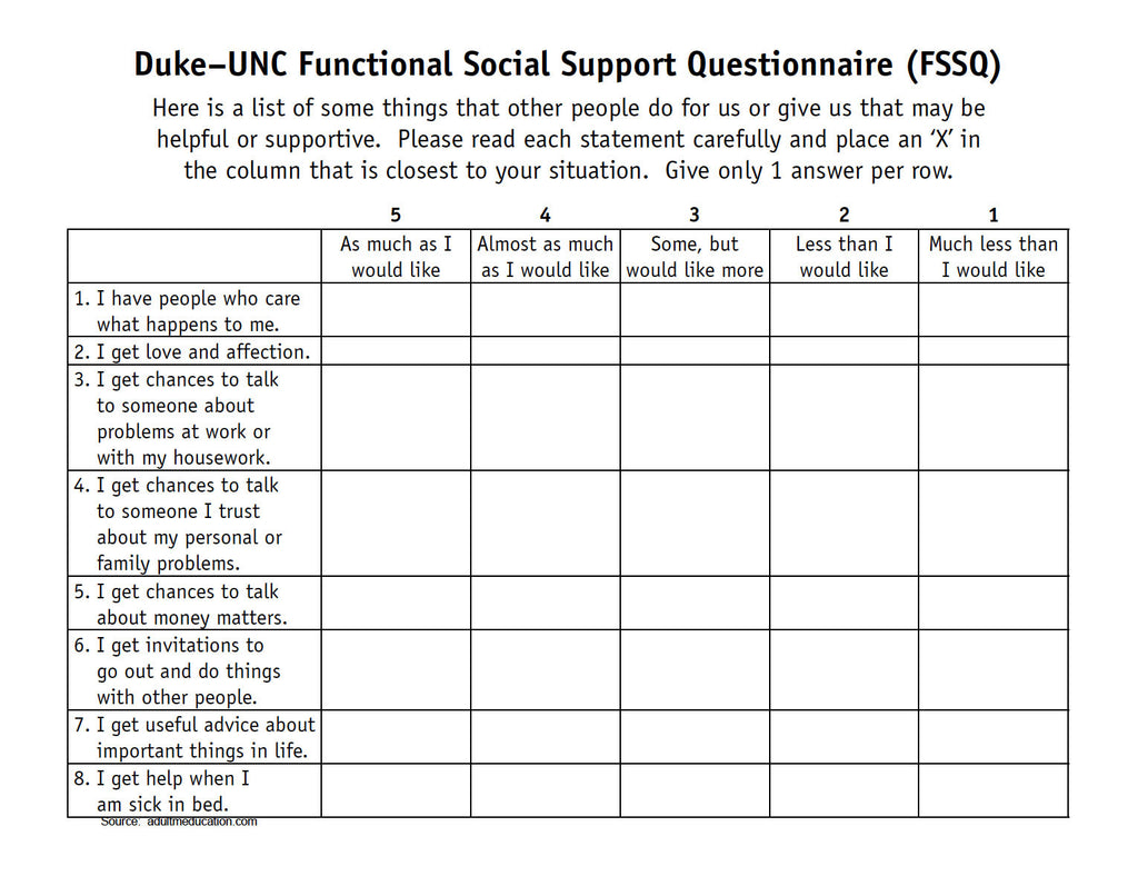 Social Support Questionnaire